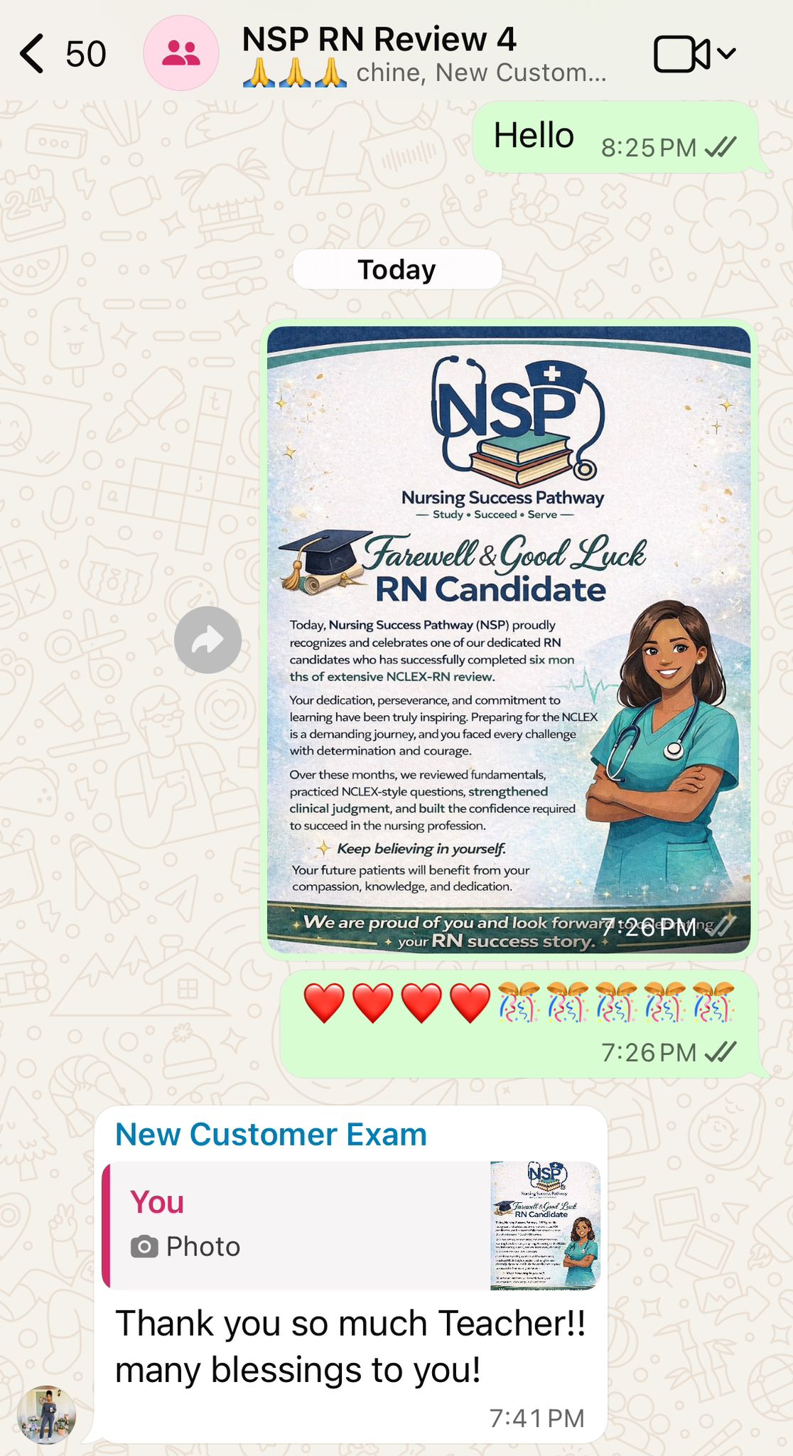 farewell  To The RN Candidate